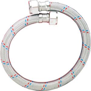 Manguera para boiler de acero inoxidable 013 1/2" x 3/4" 060cm 25BA Rugo