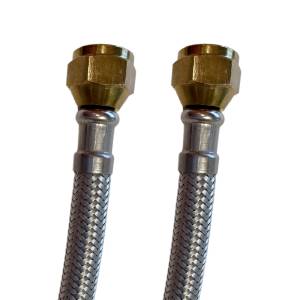 [285953ZN] Manguera para gas aluminio 010 3/8" x 3/8" 150cm tuerca de acero Vianti