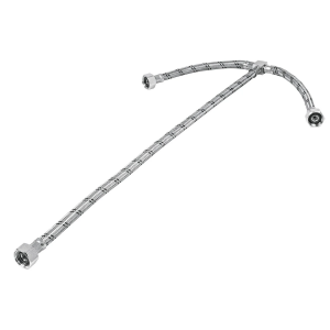 Manguera para lavabo y fregadero "T" aluminio tipo o 1/2x1/2x1/2 055cm Vianti