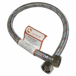 [14095ZN] Manguera para lavabo y fregadero de aluminio 1/2" x 1/2" 040cm Nacobre