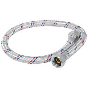 [83F1000000017] Manguera para lavabo y fregadero de aluminio 1/2" x 1/2" 055cm Nacobre