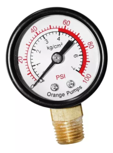 Manometro para hidro y compresor 0-180psi y50 pumps
