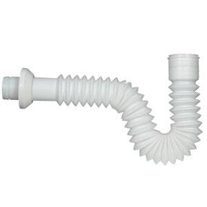 [16401ZN] Media trampa para lavabo y fregadero flexible de polipropileno 11ptf Rugo