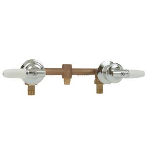 Mezcladora empotrar regadera y tina bronce piruli blanco cromado 36IP Rugo