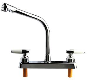 Mezcladora fregadero plastica tipo cobra maneral palanca 1/4 de vuelta cromada 4484 Fleximatic