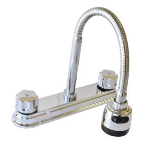 Mezcladora Fregadero Zinc Tipo Flexible Maneral Standard Cromada Mfvz008 Vianti