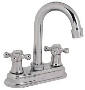 [21032] Mezcladora lavabo de bronce tipo bar maneral cruz 1/4 de vuelta cromada 21032 Fontanery