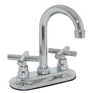 Mezcladora lavabo de bronce tipo bar maneral cruz 1/4 de vuelta cromada 24CC Rugo