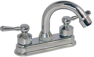 [21052_1] Mezcladora Lavabo De Bronce Tipo Curvo Maneral Palanca 1/4 De Vuelta Cromada 21052 Fontanery