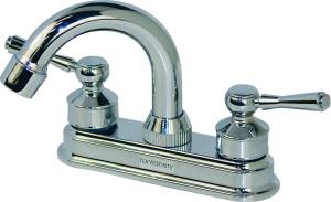 Mezcladora lavabo de bronce tipo curvo maneral palanca 1/4 de vuelta cromada 21056 Fontanery