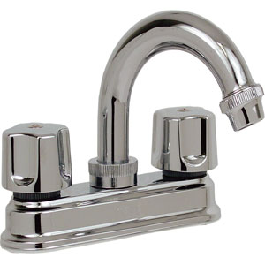 Mezcladora Lavabo De Bronce Tipo Curvo Maneral Standard 1/4 De Vuelta Cromada 21055 Fontanery