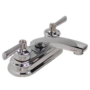 Mezcladora lavabo de bronce tipo standard maneral palanca 1/4 de vuelta cromada 24R Rugo