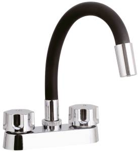 [MLVZ011] Mezcladora lavabo zinc tipo flexible maneral standard cromada Vianti