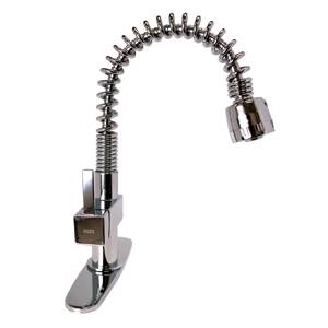 Mezcladora monomando para fregadero de bronce tipo retractil maneral palanca cromada 008FM Rugo