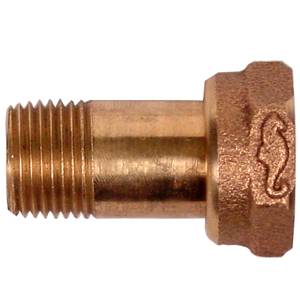 [NMT 3/4X21/2] Niple medidor de bronce 3/4" x 2-1/2" con tuerca 1" NMT Rugo
