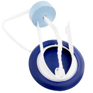 [2458] Pera sapo 2" plastica azul con cadena plastica Zero 2458 Fleximatic