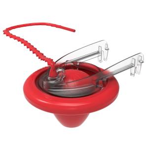 [2466] Pera Sapo 2" Plastica Roja Con Cadena Plastica Maxtor 2466 Fleximatic