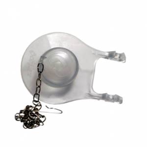 Pera sapo 2" plastica transparente con cadena de acero inoxidable PB6025T Coflex