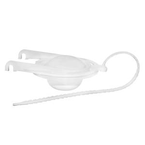 [2700_1] Pera Sapo 3" Plastica Blanca Con Cadena Plastica 2700 Fleximatic