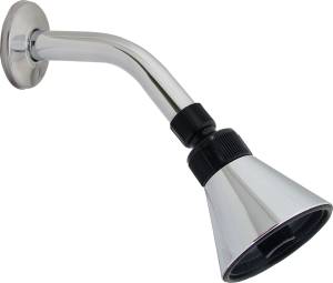 [44S] Regadera con brazo redonda 03" plastica cromada satelite 44S Rugo