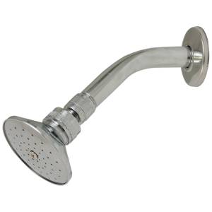 Regadera Con Brazo Redonda 03" Zamac Cromada Milano 44M Rugo