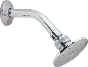 Regadera con brazo redonda 03" zamac cromada Napoles 44N Rugo