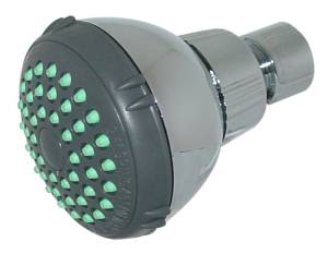 [44-CC / 49412] Regadera sin brazo redonda 02" plastica cromada antisarro caribe 44CC Rug