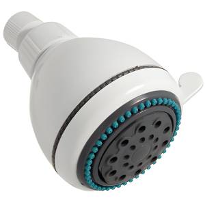 [44-BB] Regadera sin brazo redonda 03" plastica blanco antisarro Barcelona 44BB