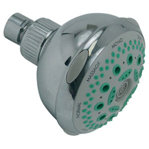 Regadera Sin Brazo Redonda 03" Plastica Cromada Antisarro Antartic 44Ap R