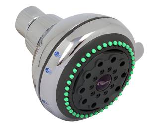 Regadera sin brazo redonda 03" plastica cromada pacific 44PC Rugo