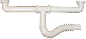 [15002ZN] Salida Central Para Fregadero Con Trampa Flexible 11Epf Rugo