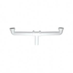 Salida central para fregadero plastico blanca pb9005 Coflex