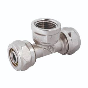 Tee Gas Hembra Central Laton 1/2" X 1/2" X 1/2" Iusa