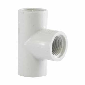 Tee PVC hidraulico c40 rosca interior al centro 013mm 1/2