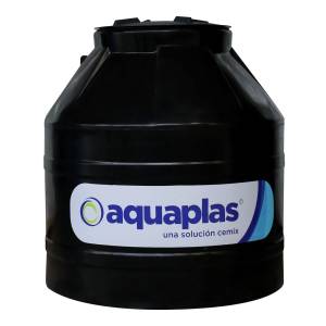 Tinaco tricapa NEGRO 0600lts con accesorios sin filtro Aquaplas