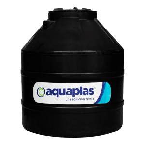[30473] Tinaco tricapa NEGRO 1100lts con accesorios sin filtro Aquaplas