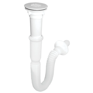 [9771 / 2952_1] Trampa para fregadero flexible PVC blanca 9771 Fama