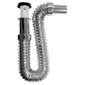 [3336] Trampa para lavabo flexible PVC con rej ac inox crom 3336 Fleximatic