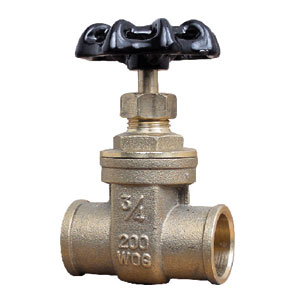 Valvula Compuerta Soldable 013Mm 1/2" Laton 200Lbs 75Bh Rugo