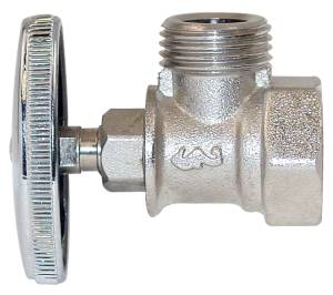 Valvula control angular 1/2" x 1/2" laton 25 Rugo