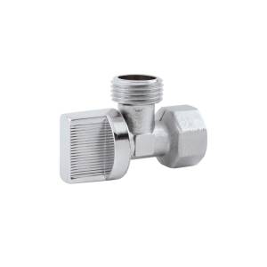 [284431ZN] Valvula control angular 1/2" x 1/2" metal 1/4 de vuelta Dica