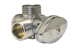 [238002ZN] Valvula control angular doble 1/2" x 1/2" laton 1/4 de vuelta IP137 Coflex