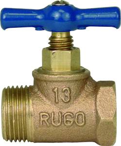 Valvula Control Recta 1/2 X 7/8" Estopera Bronce Sin Pulir Rugo