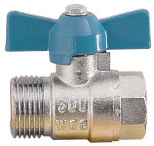 [12188ZN] Valvula control recta 1/2 x 7/8" estopera laton 1/4 vuelta Rugo