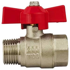 [282797ZN] Valvula control recta 1/2" x 1/2" estopera laton 1/4 vuelta Vianti