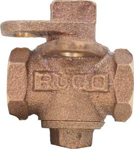 [16883ZN] Valvula macho roscable 013mm 1/2" de bronce 142lbs para candado 86 Rugo