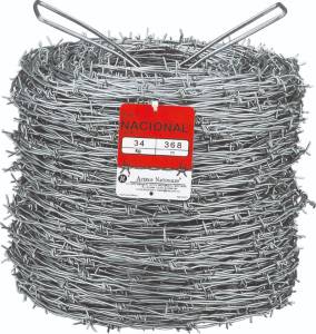 [813-7200034X] Alambre de puas calibre 12.5 34.0kg 355mt Nacional Ac Nacionales