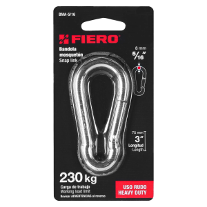 Bandola mosqueton acero 5/16" bma-5/16" fiero