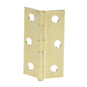 Bisagra alargada ligera perno remachado con tornillos 2-1/2" laton Fanal