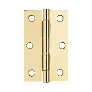 [B10L300 / 43196] Bisagra alargada ligera perno remachado con tornillos 3" laton Fanal
